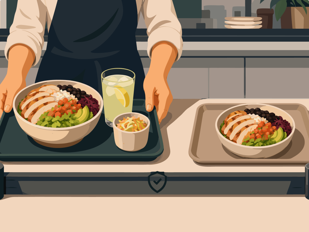 Un combo reúne un plato principal, bebida y acompañamiento como una solución completa para una ocasión, junto a una alternativa más simple para comparar el conjunto.